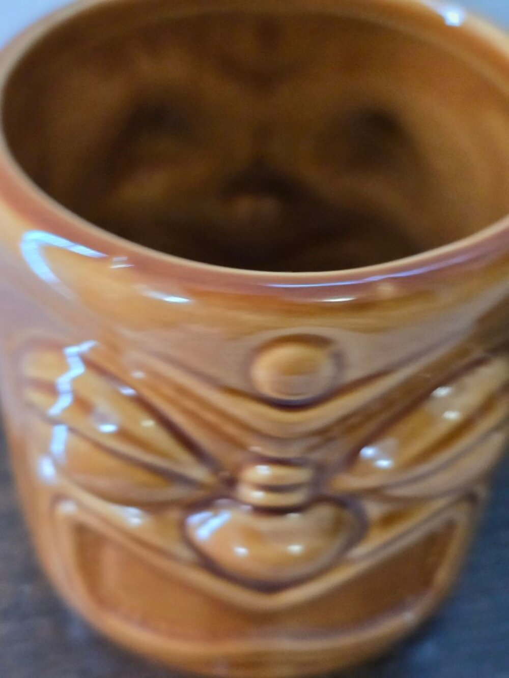 Set Of 3 Accoutrements Tiki Brown Ceramic Mugs 2002 Vintage Collectible Cups - Picture 11 of 11